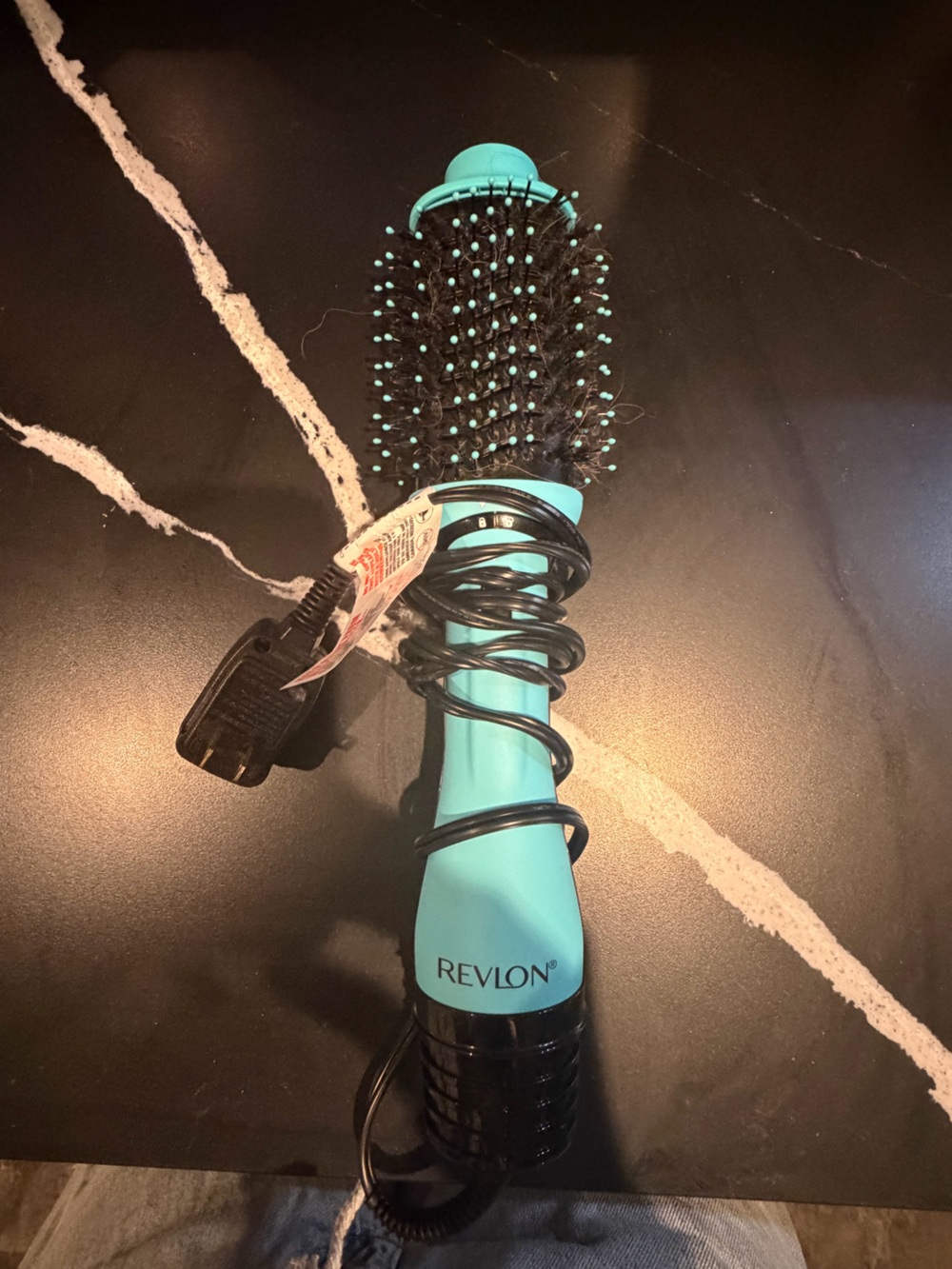 Revlon Teal Ionic Round Brush Hair Dryer Brush - Teal and Black
